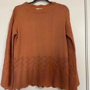Umgee sweater with bell sleeves and gorgeous detail